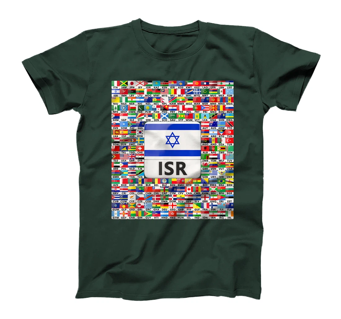 Israel Flag Map - Israel Country T-Shirt