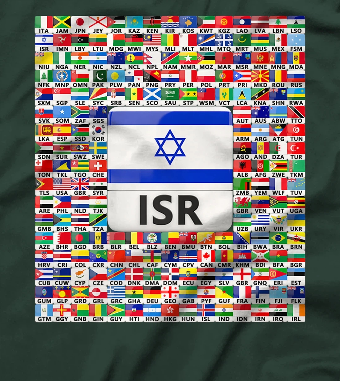 Israel Flag Map - Israel Country Premium T-Shirt