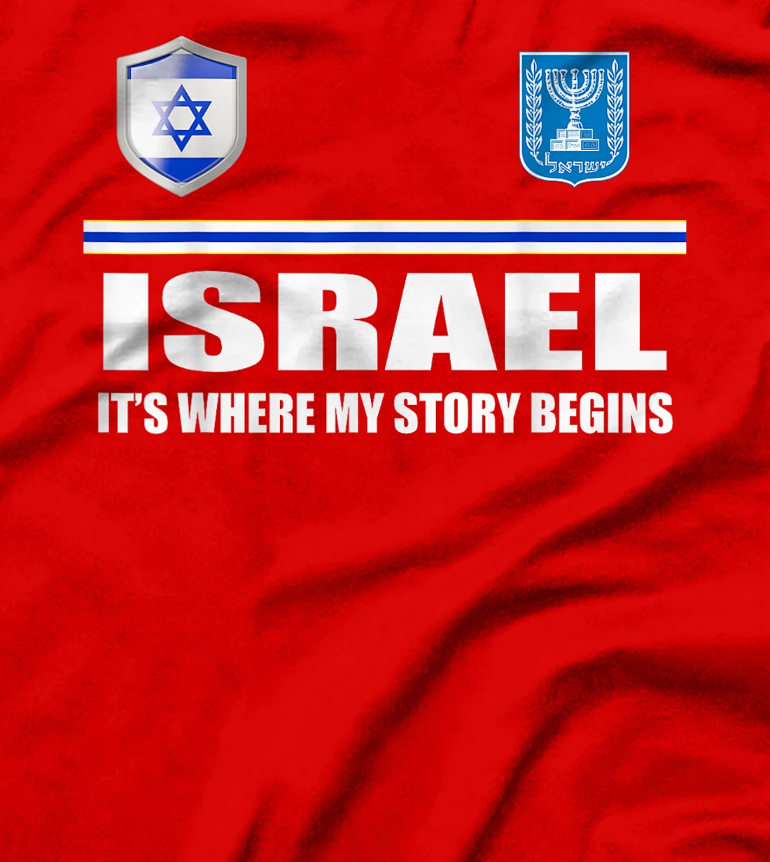 Israel Flag Map - Israel Country T-Shirt