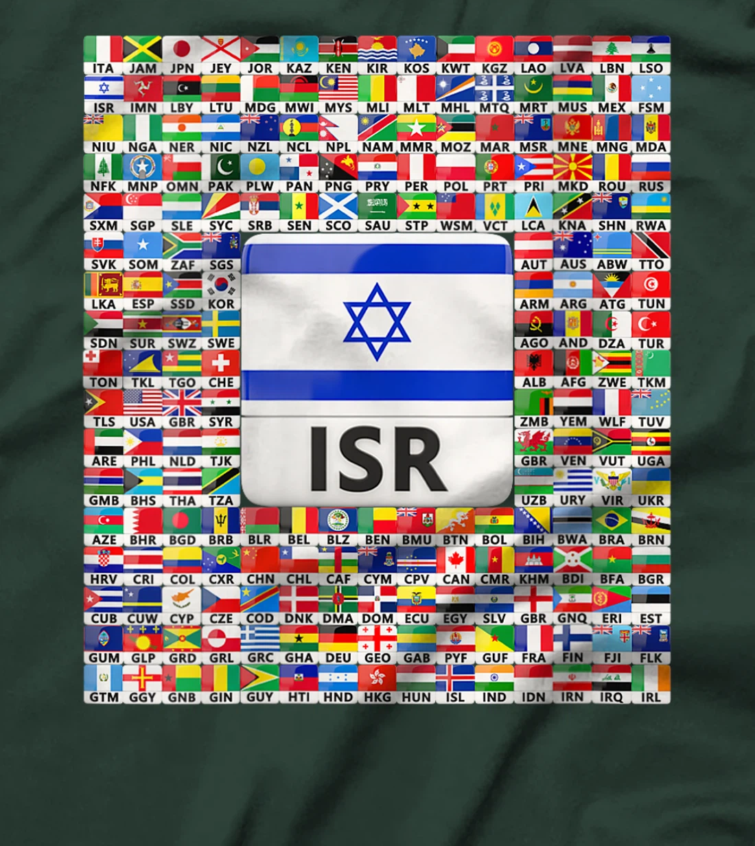 Womens Israel Flag Map - Israel Country T-Shirt