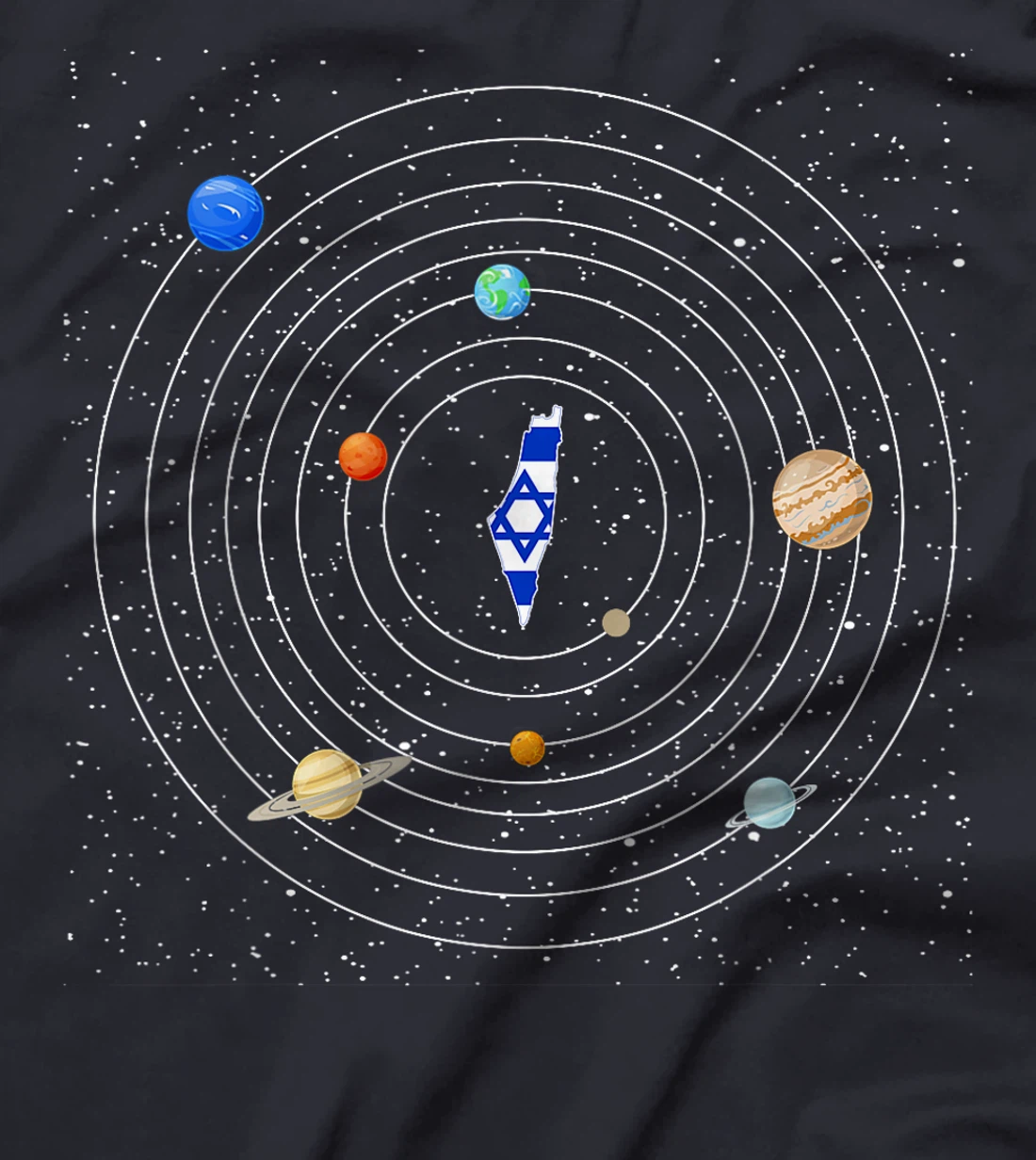 Israel Flag Map - Israel Country T-Shirt