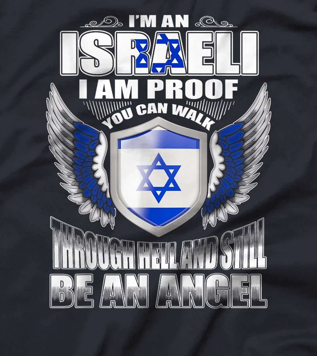 Israel Flag Map - Israel Country T-Shirt