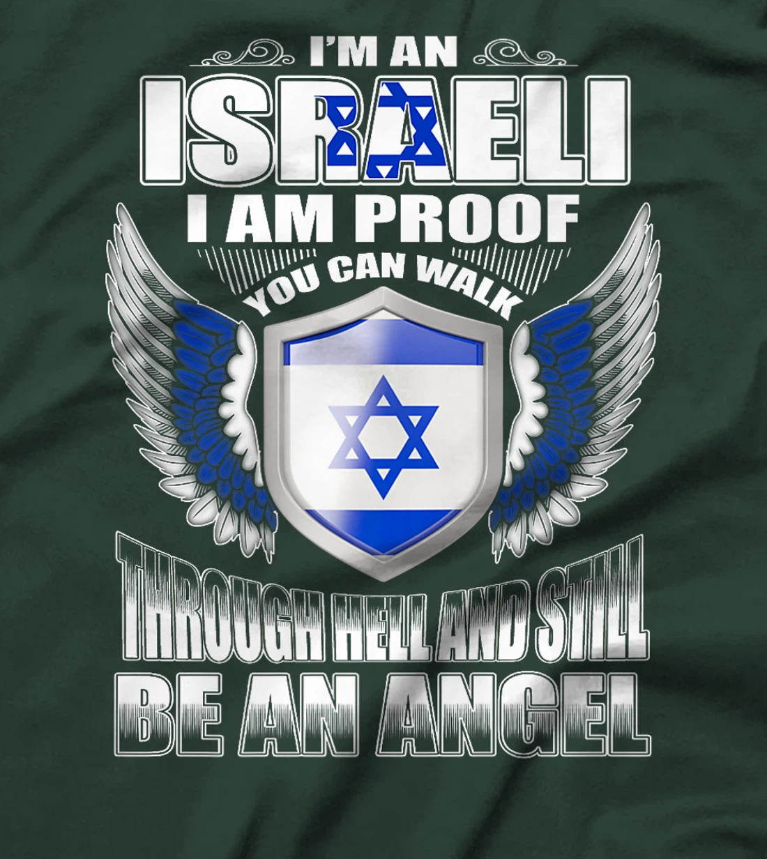 Israel Flag Map - Israel Country Premium T-Shirt