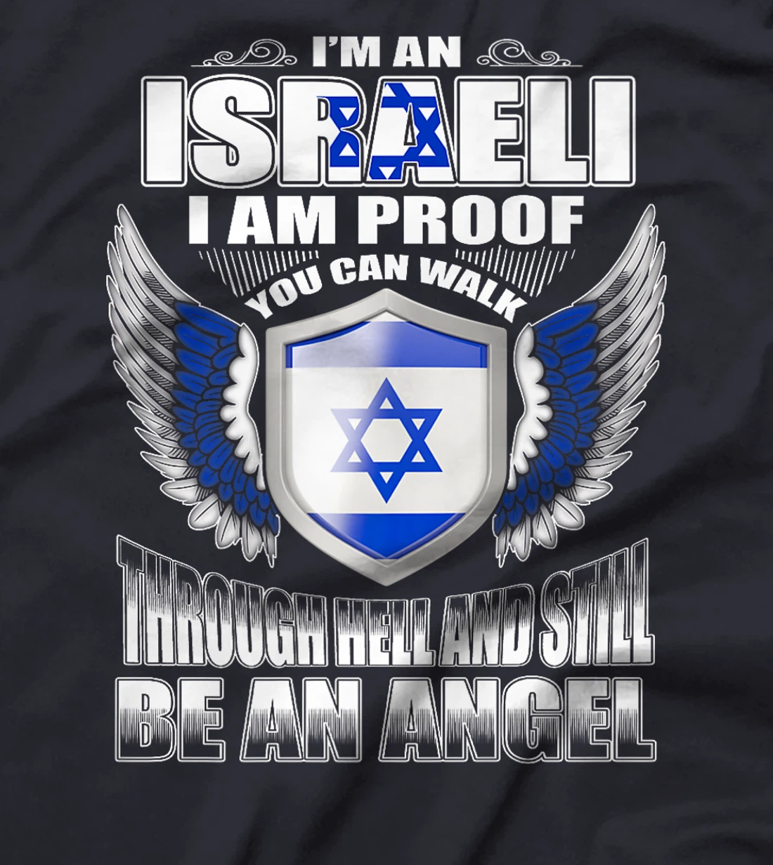 Israel Flag Map - Israel Country Premium T-Shirt