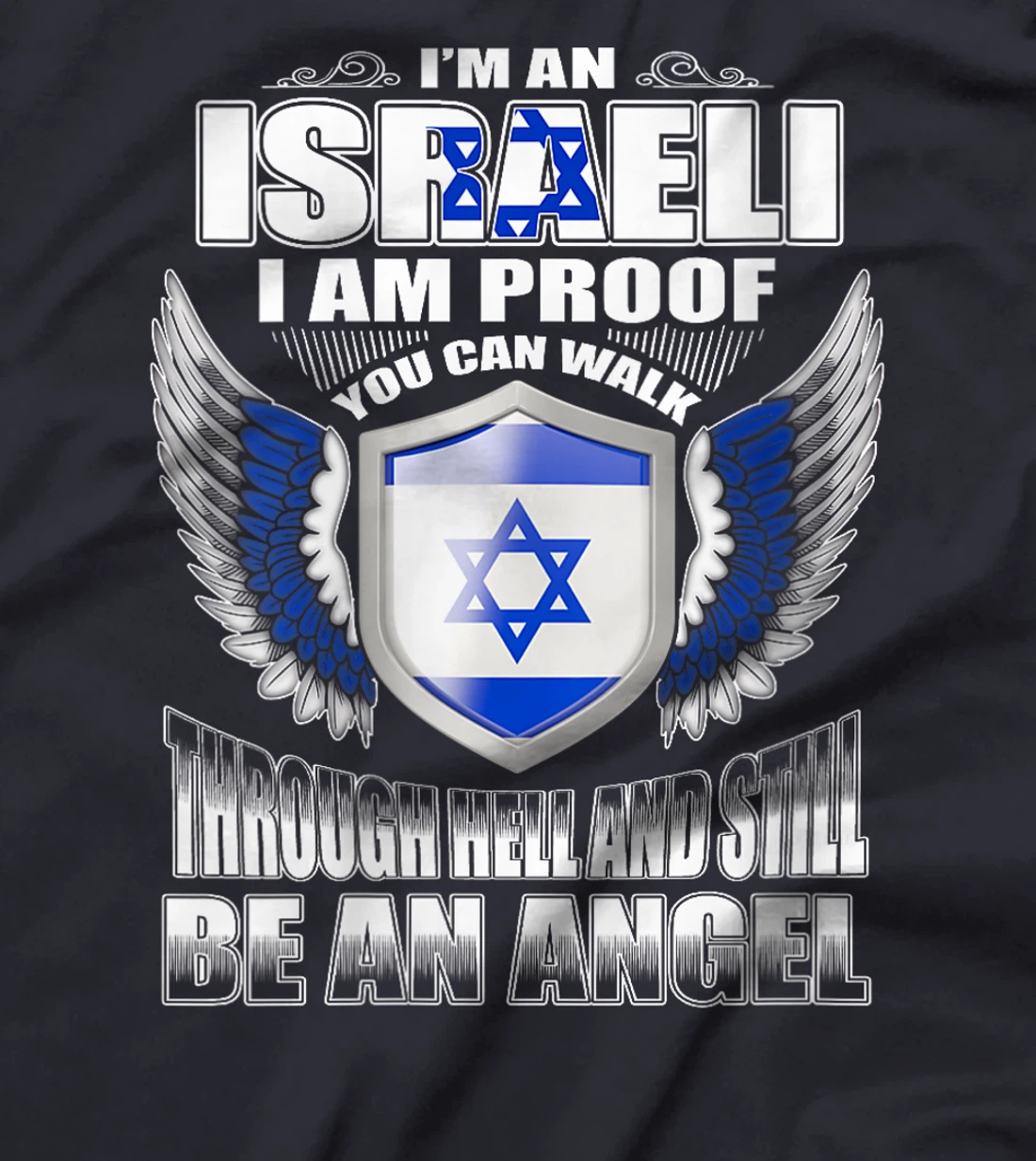 Womens Israel Flag Map - Israel Country T-Shirt