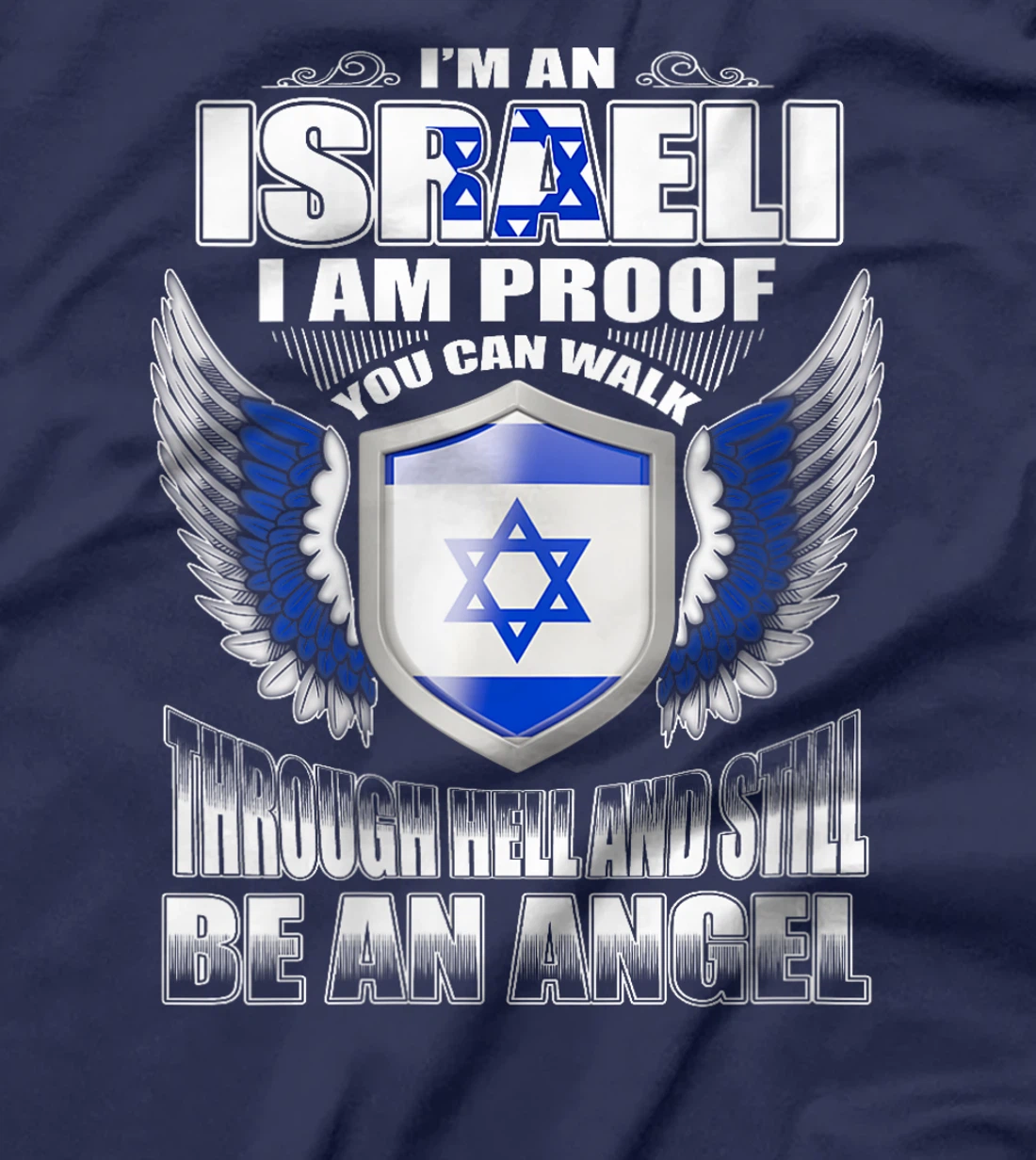 Womens Israel Flag Map - Israel Country T-Shirt