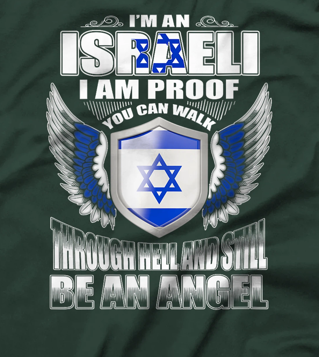 Womens Israel Flag Map - Israel Country T-Shirt