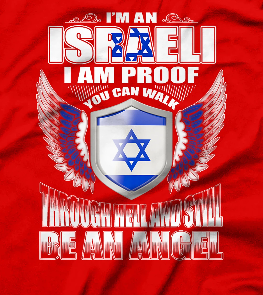 Israel Flag Map - Israel Country Premium T-Shirt