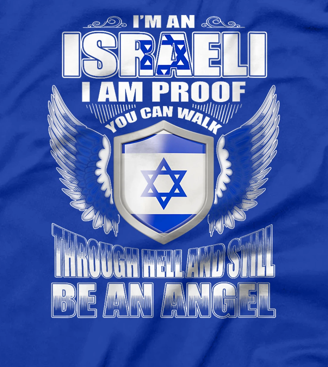 Womens Israel Flag Map - Israel Country T-Shirt