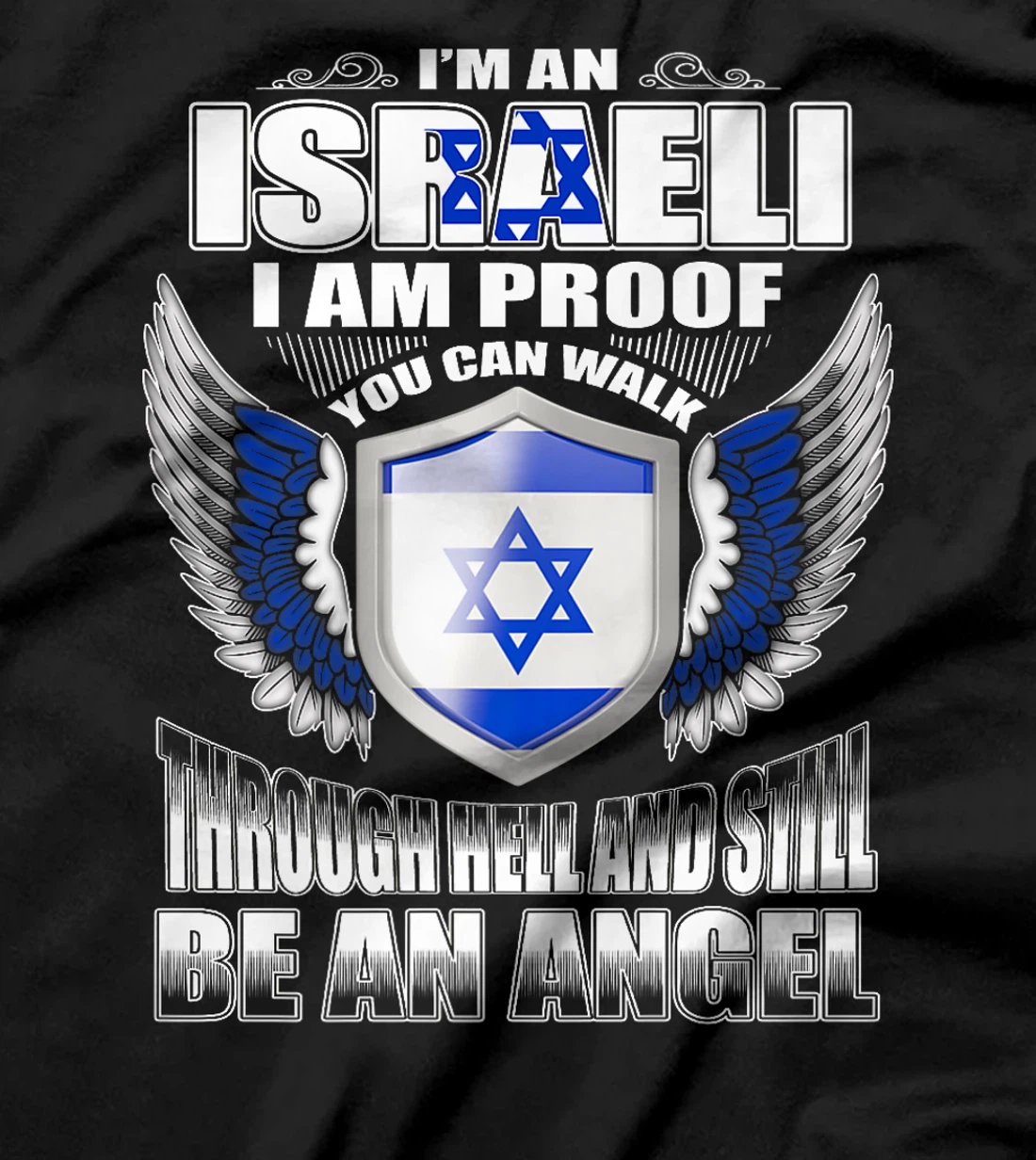 Israel Flag Map - Israel Country Premium T-Shirt