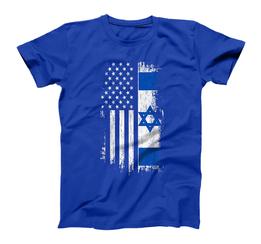 Israel Independence Star American Flag Premium T-Shirt