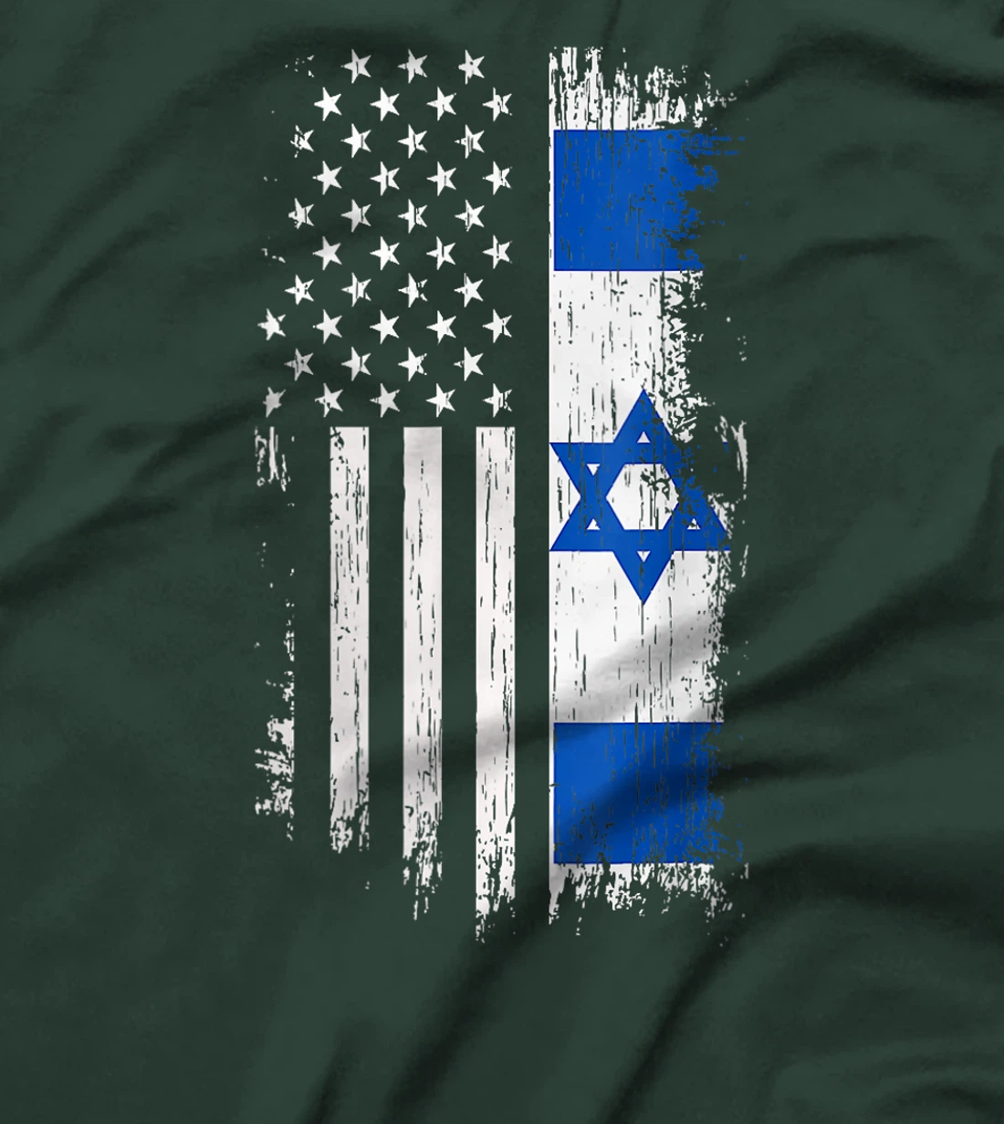 Womens Israel Independence Star American Flag T-Shirt