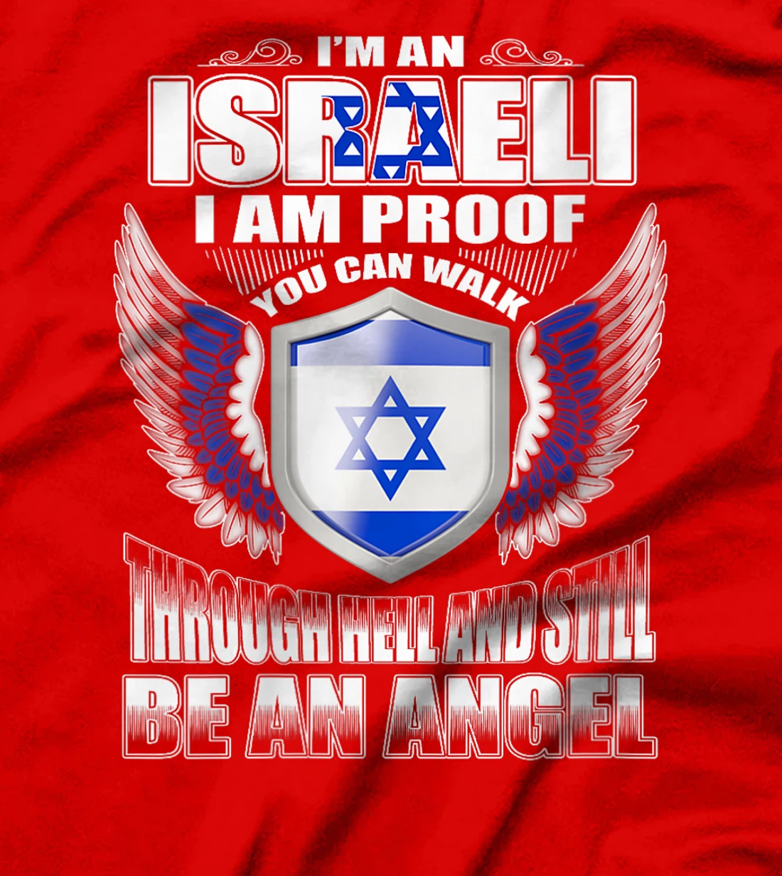 Womens Israel Flag Map - Israel Country T-Shirt