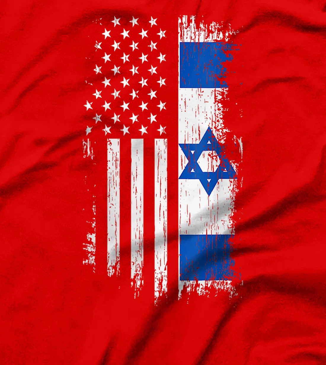 Womens Israel Independence Star American Flag T-Shirt