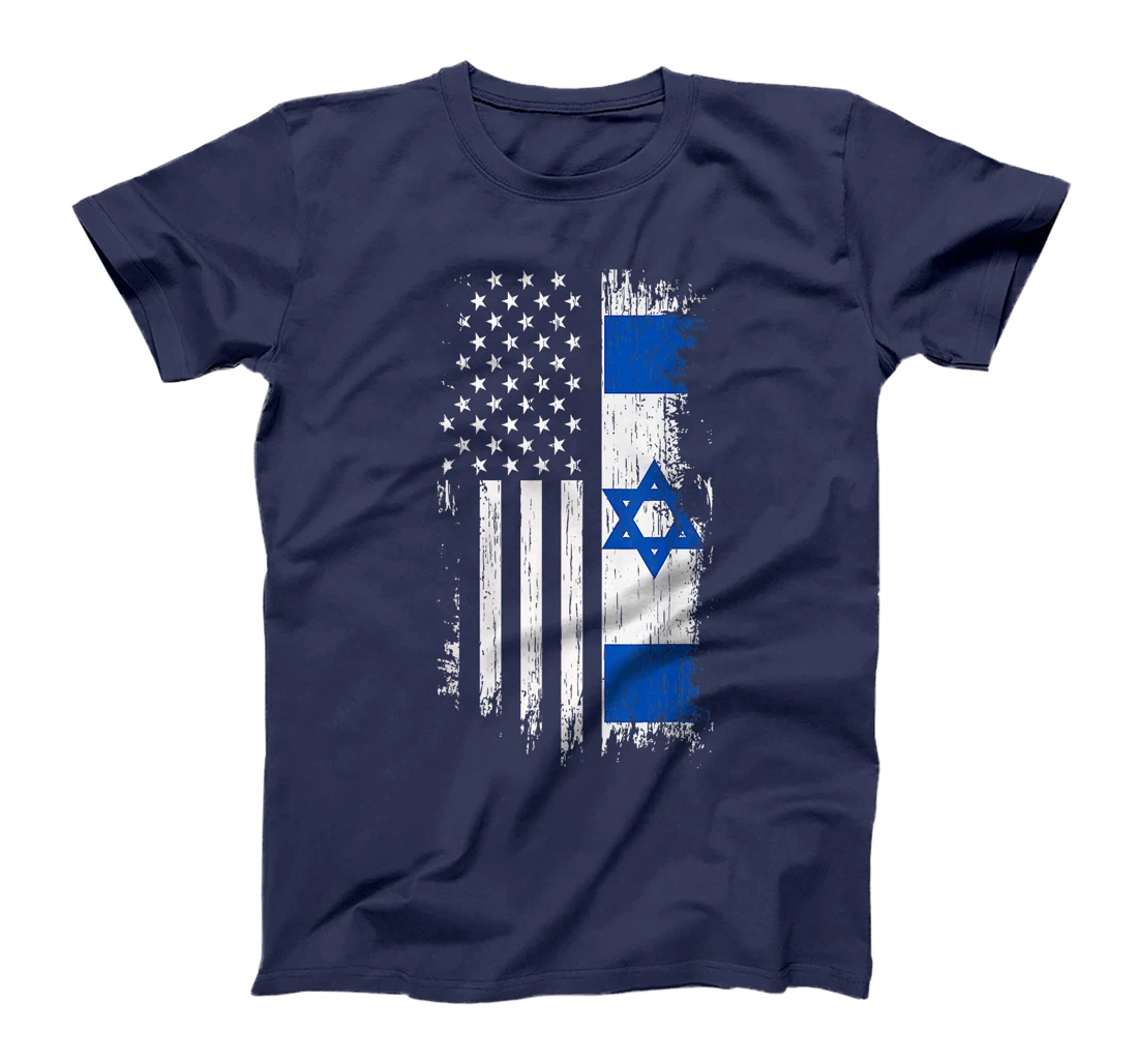 Israel Independence Star American Flag Premium T-Shirt
