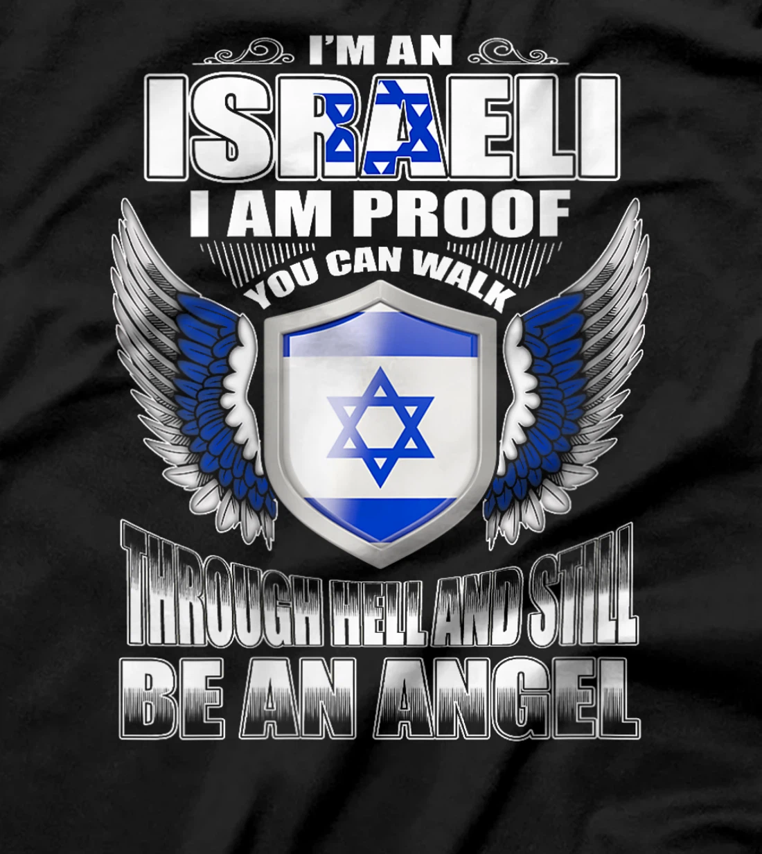 Womens Israel Flag Map - Israel Country T-Shirt