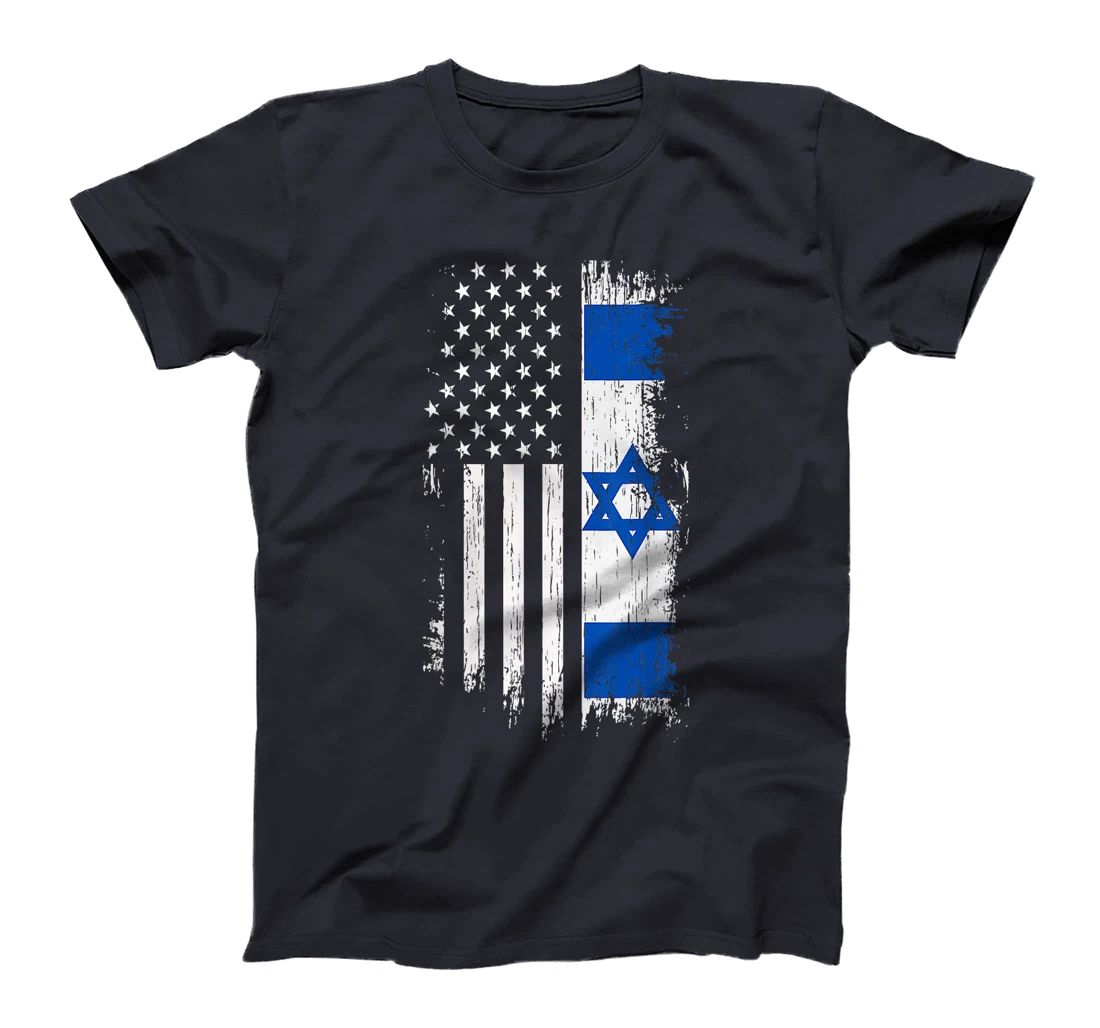 Israel Independence Star American Flag Premium T-Shirt
