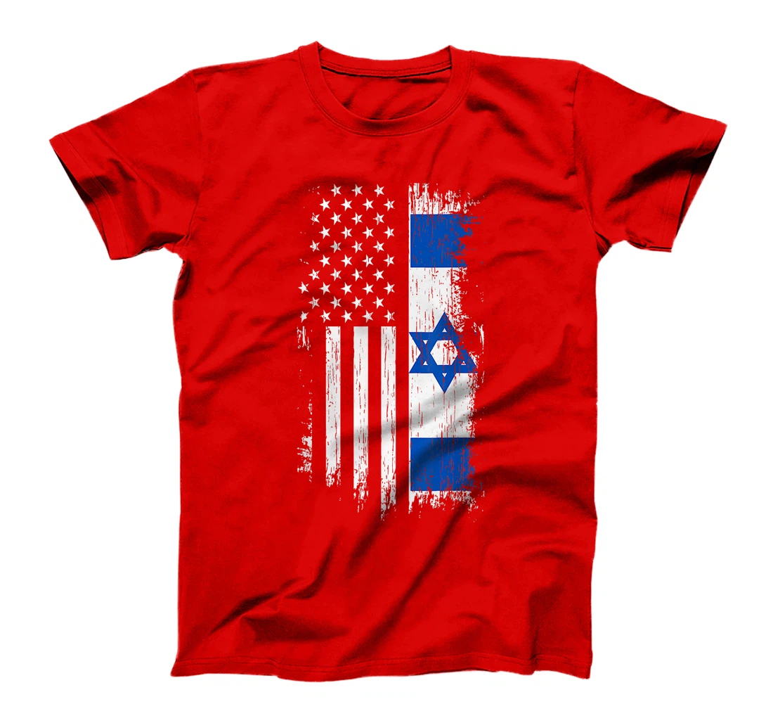 Israel Independence Star American Flag Premium T-Shirt