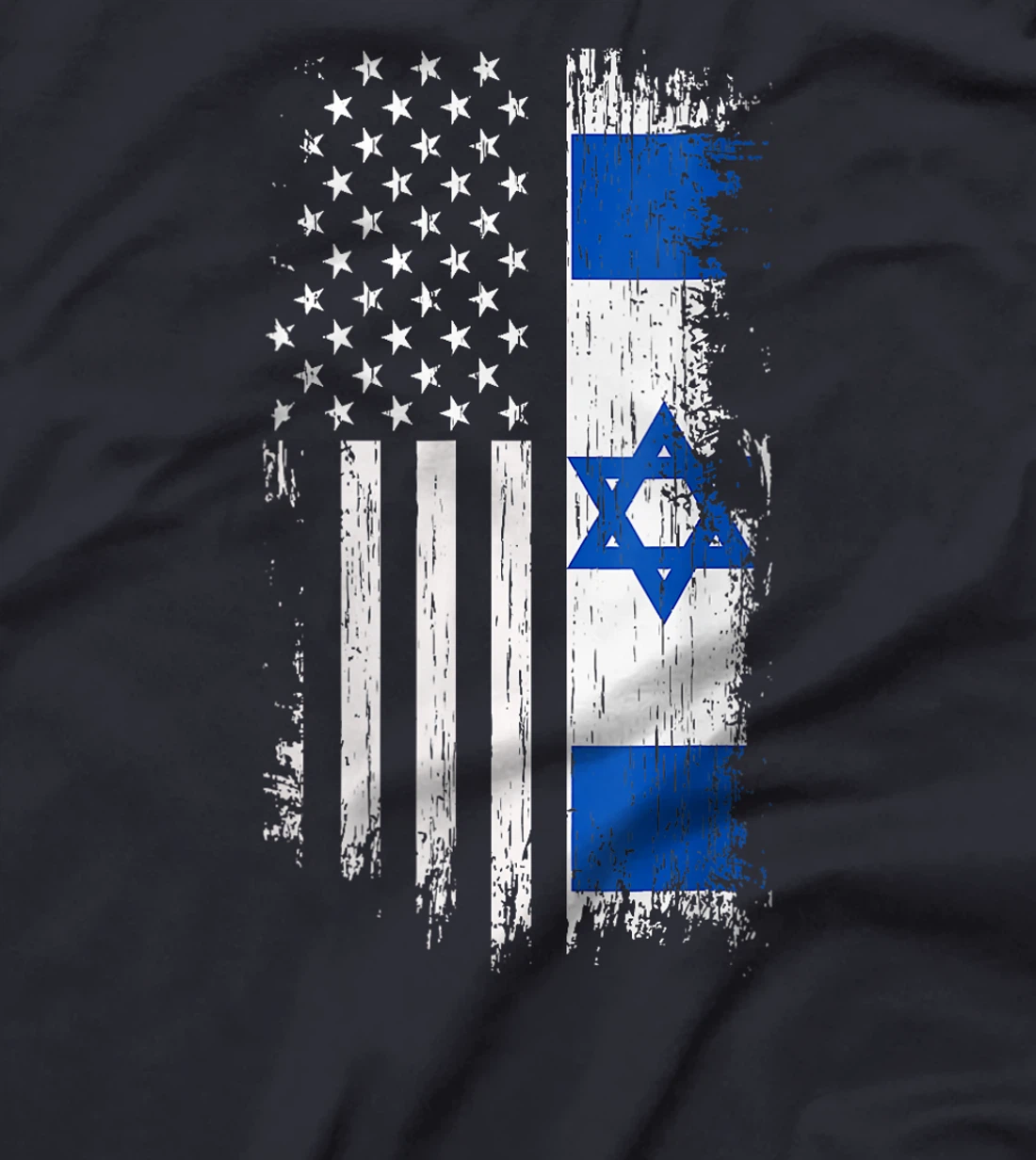 Womens Israel Independence Star American Flag T-Shirt