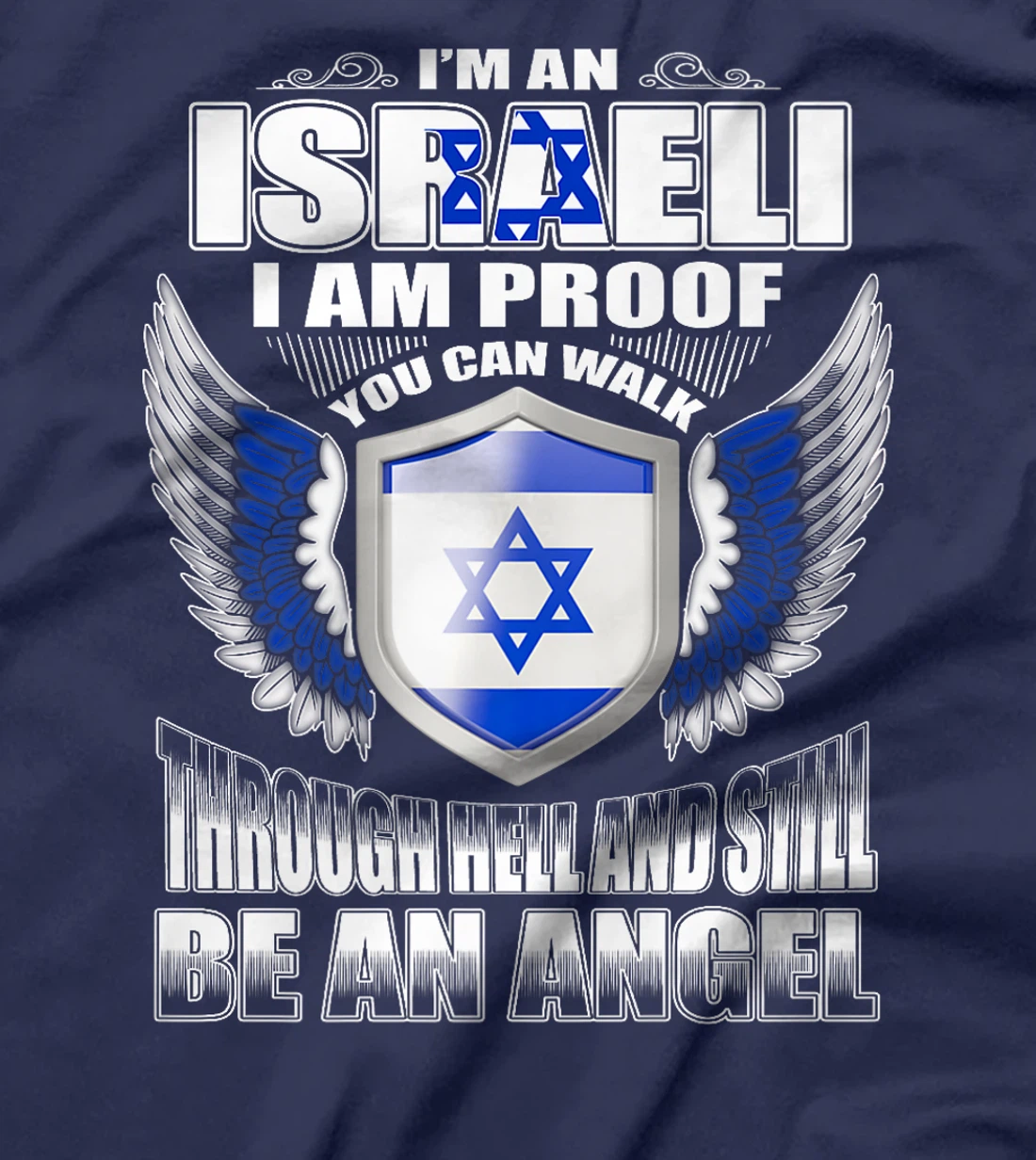 Israel Flag Map - Israel Country Premium T-Shirt