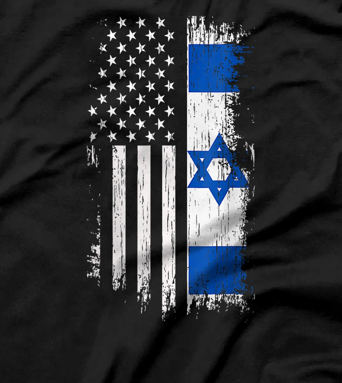 Womens Israel Independence Star American Flag T-Shirt