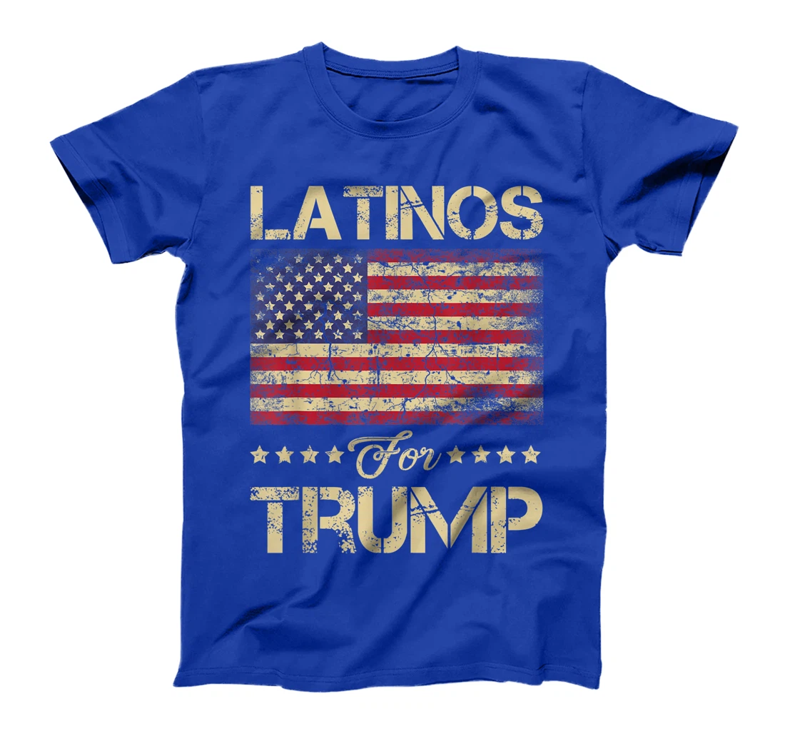 Latinos For Trump Stars and Stripes American Flag T-Shirt