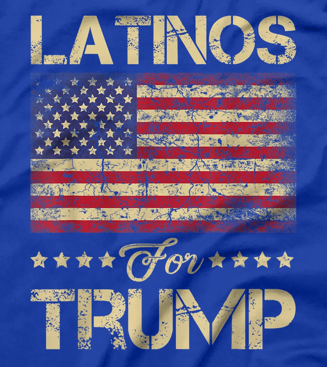 Latinos For Trump Stars and Stripes American Flag T-Shirt