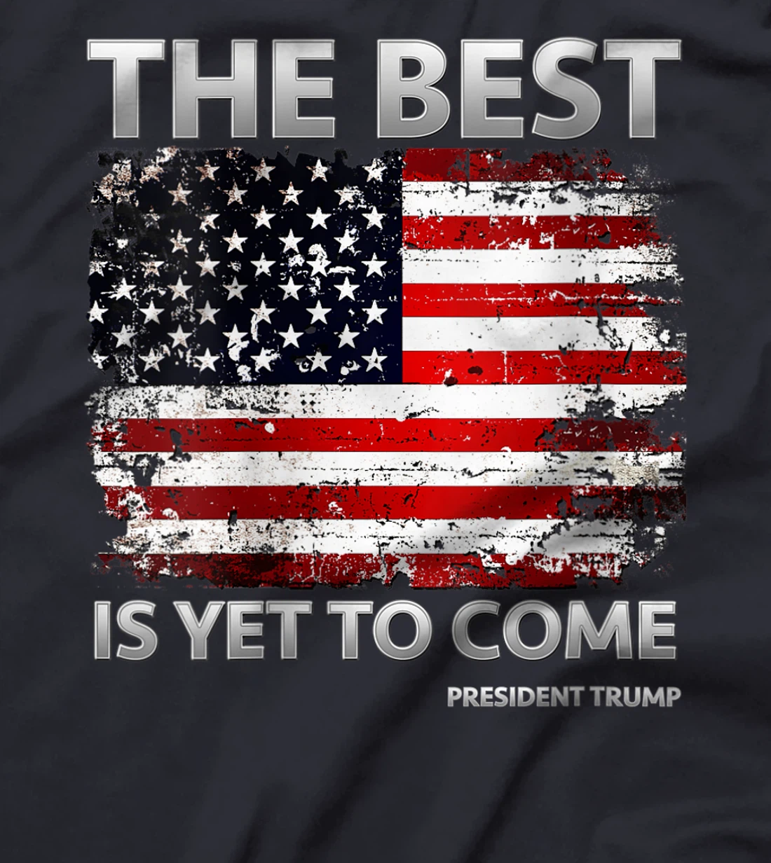 Womens Pro Trump 2024 The Best is Yet to Come American Flag T-Shirt
