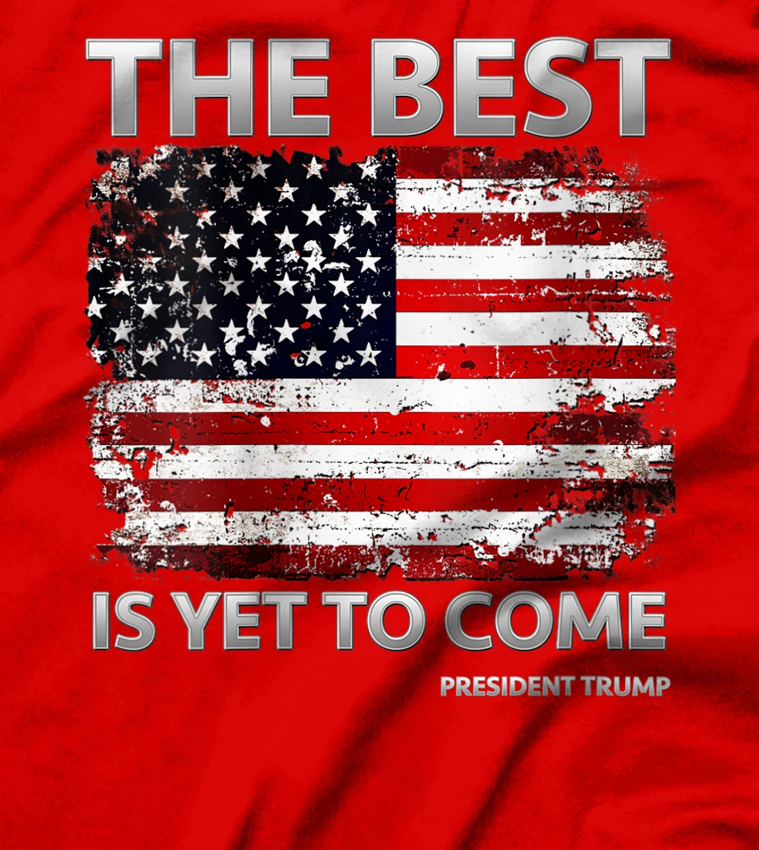 Womens Pro Trump 2024 The Best is Yet to Come American Flag T-Shirt