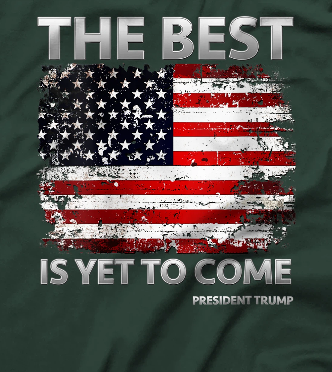 Womens Pro Trump 2024 The Best is Yet to Come American Flag T-Shirt