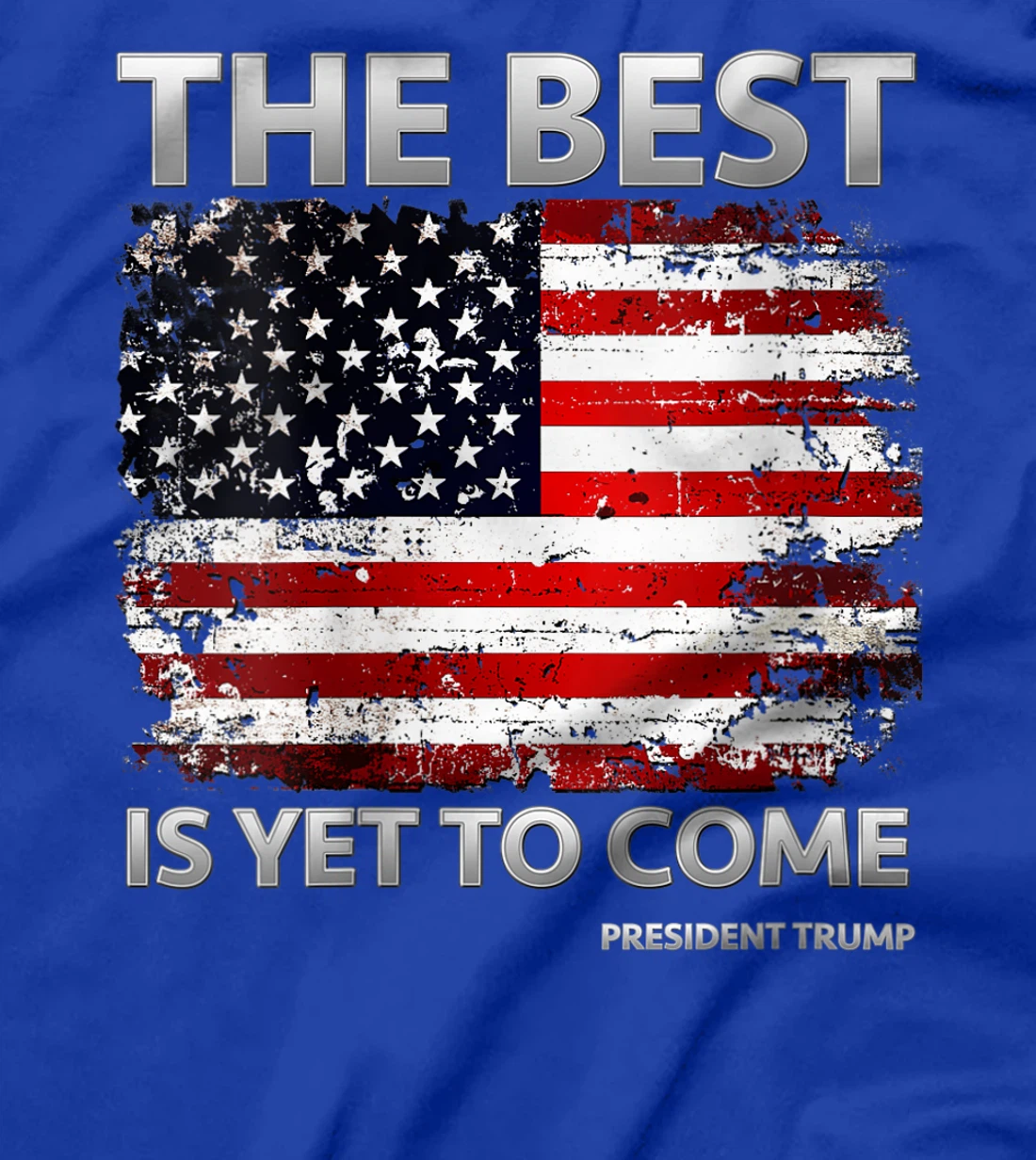 Womens Pro Trump 2024 The Best is Yet to Come American Flag T-Shirt