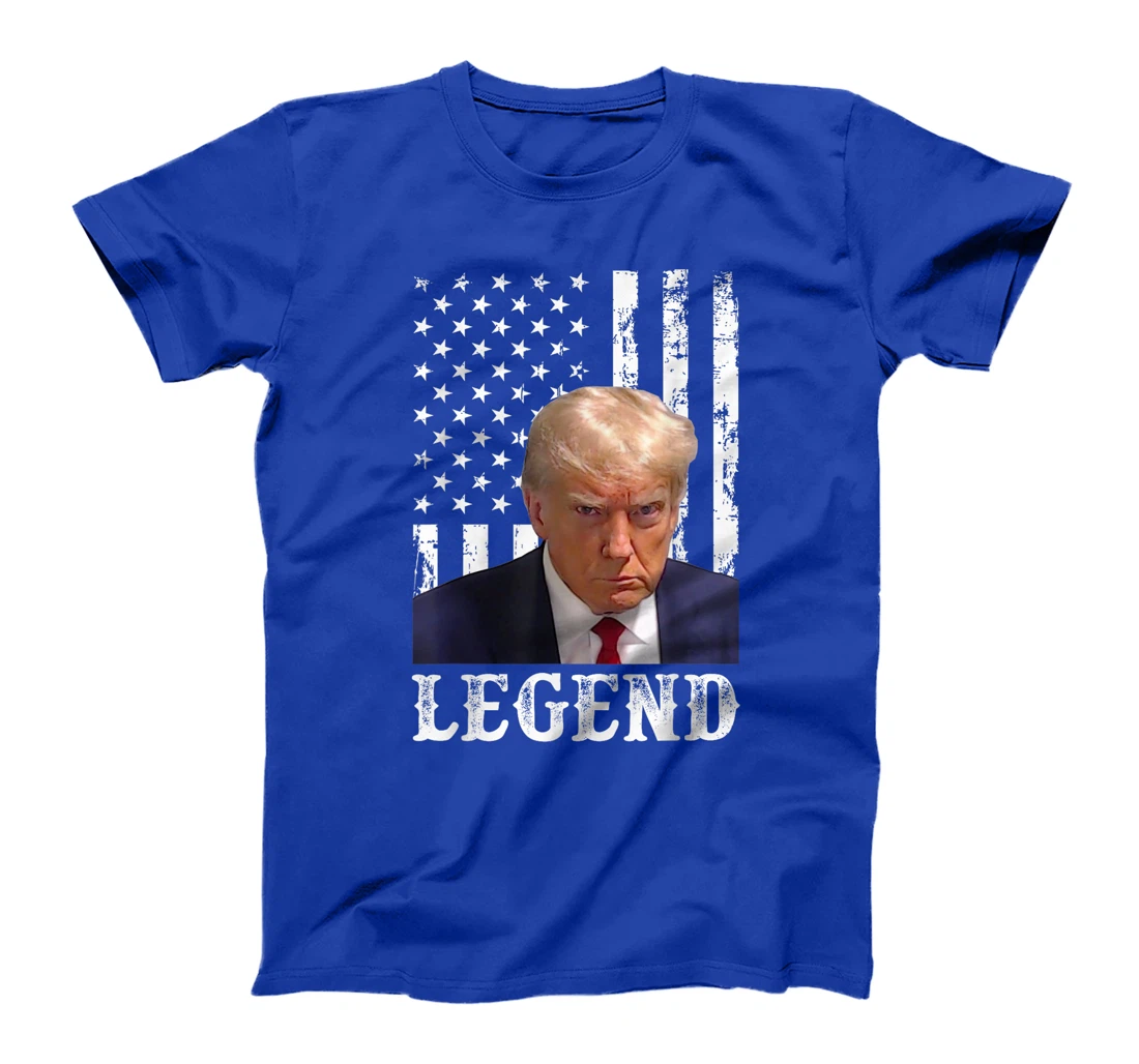 Donald Trump 2024 Mug Shot President Legend American Flag T-Shirt