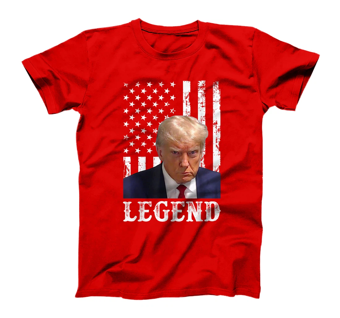 Donald Trump 2024 Mug Shot President Legend American Flag T-Shirt