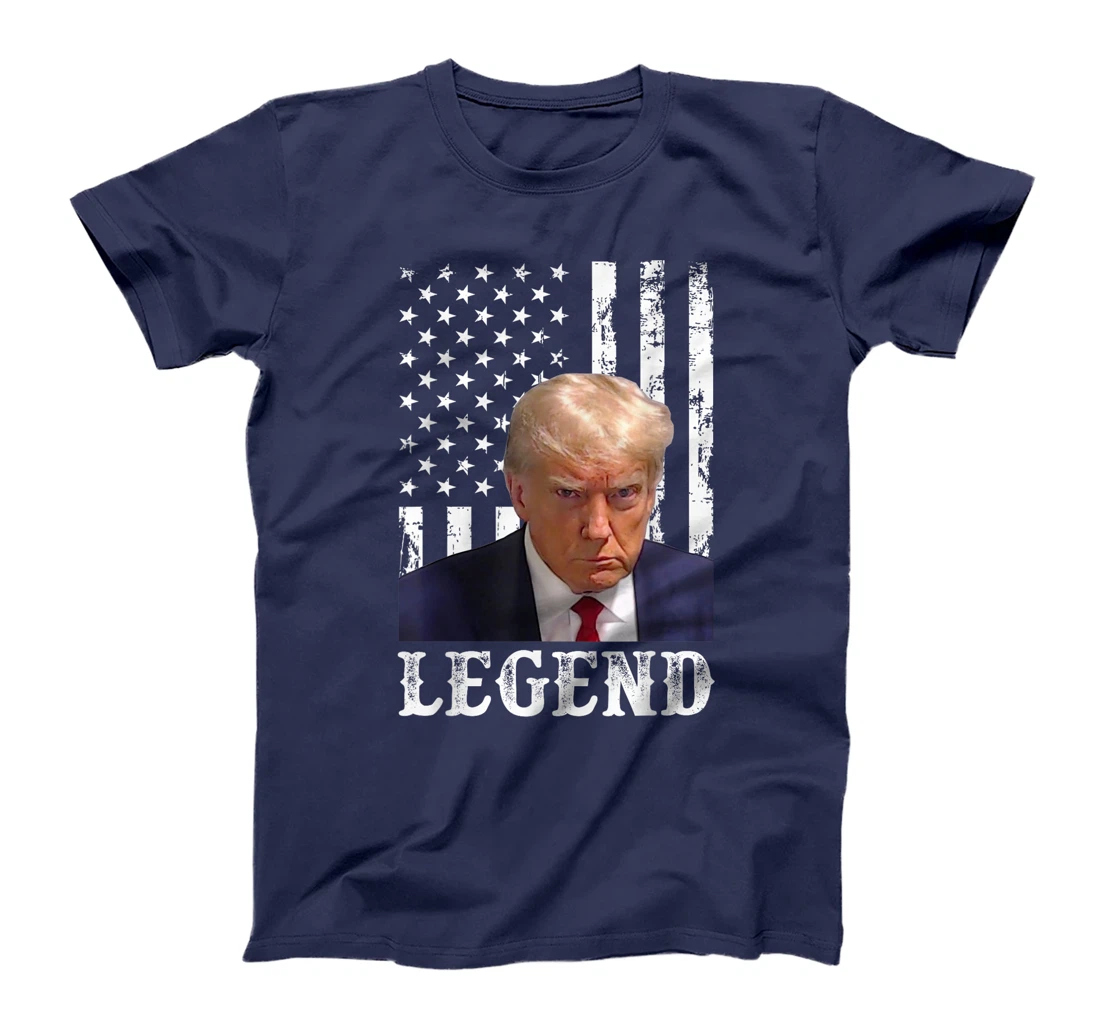 Donald Trump 2024 Mug Shot President Legend American Flag T-Shirt
