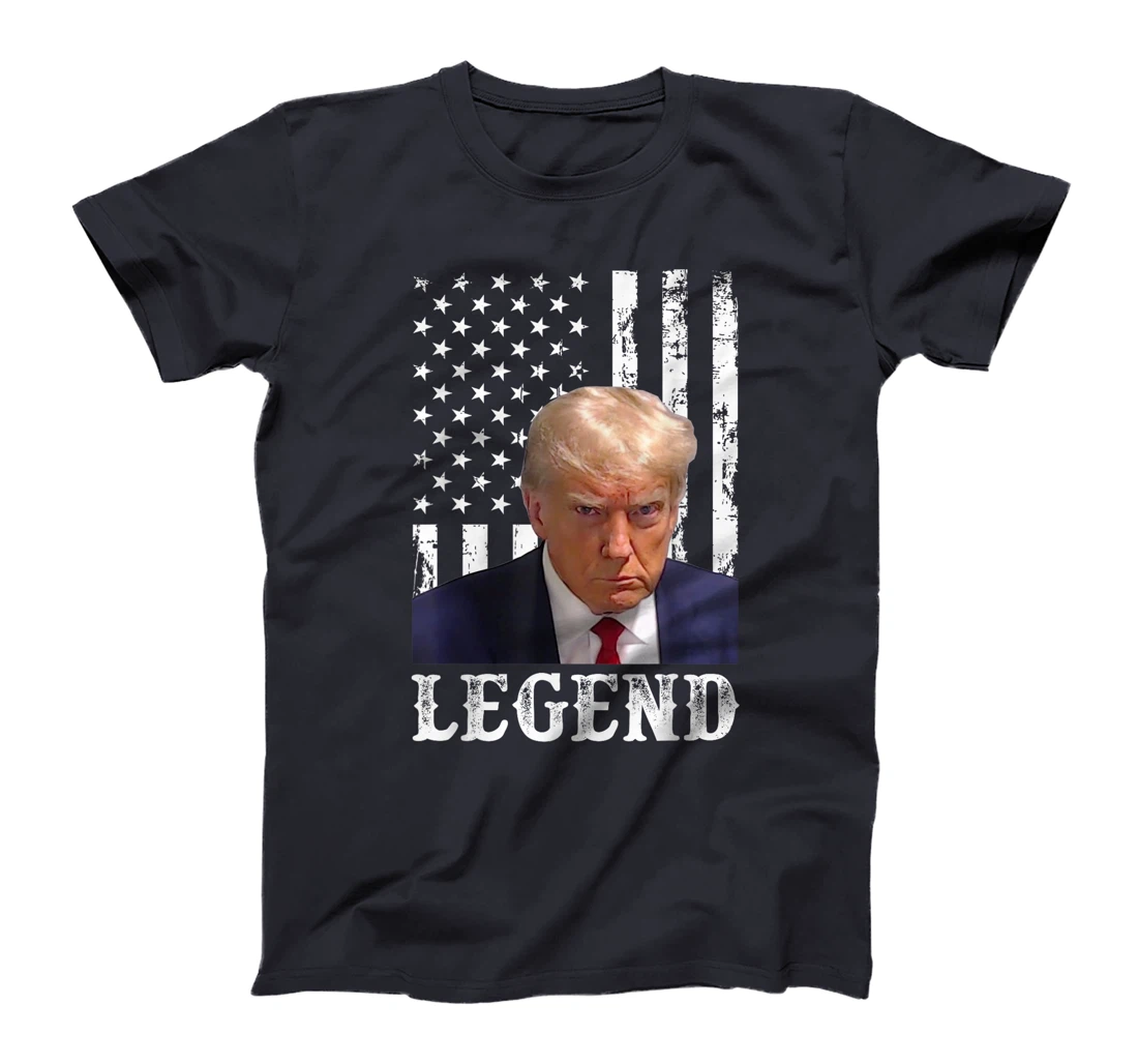 Donald Trump 2024 Mug Shot President Legend American Flag T-Shirt