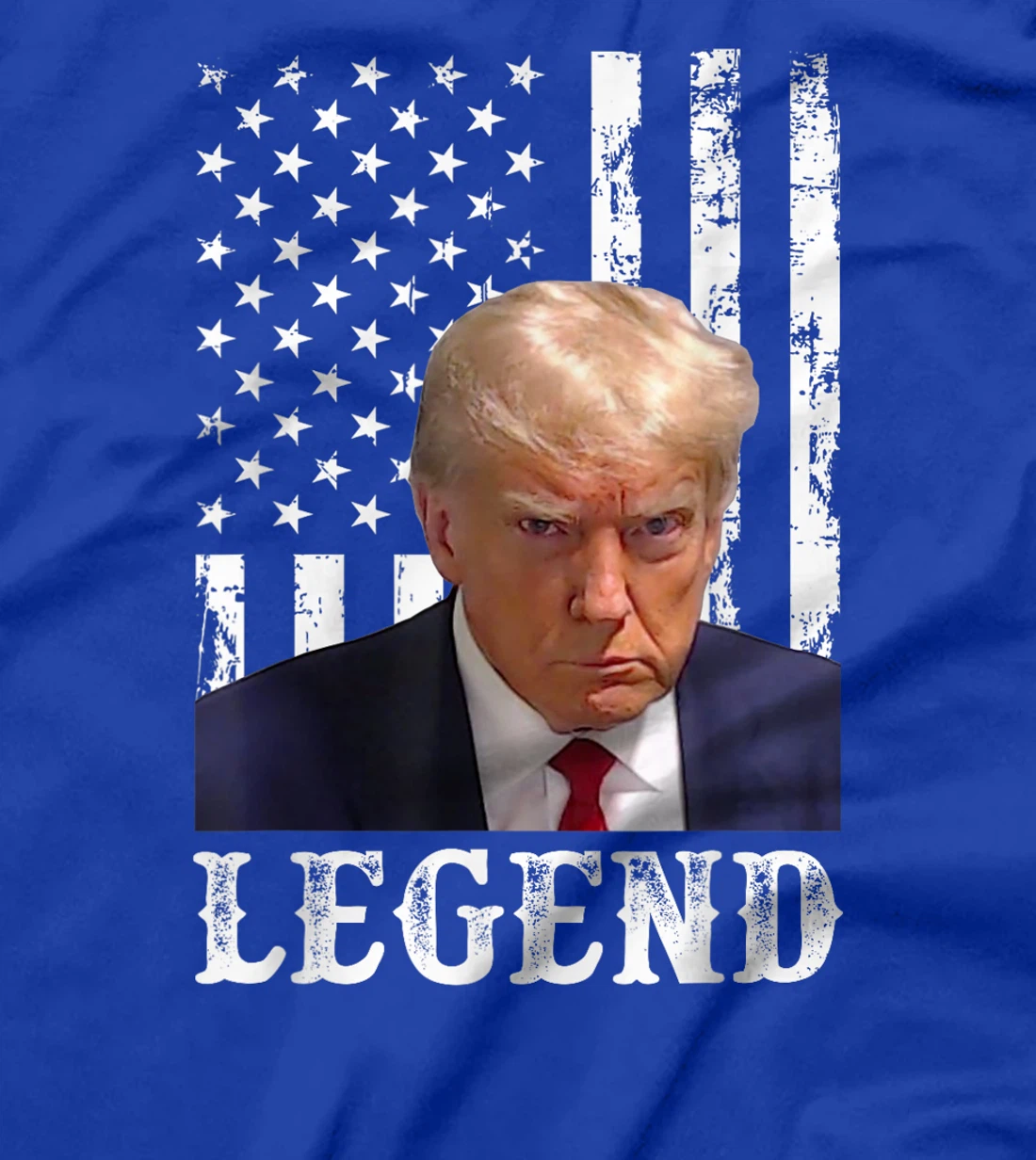 Donald Trump 2024 Mug Shot President Legend American Flag T-Shirt