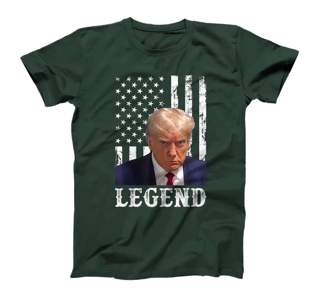 Donald Trump 2024 Mug Shot President Legend American Flag T-Shirt