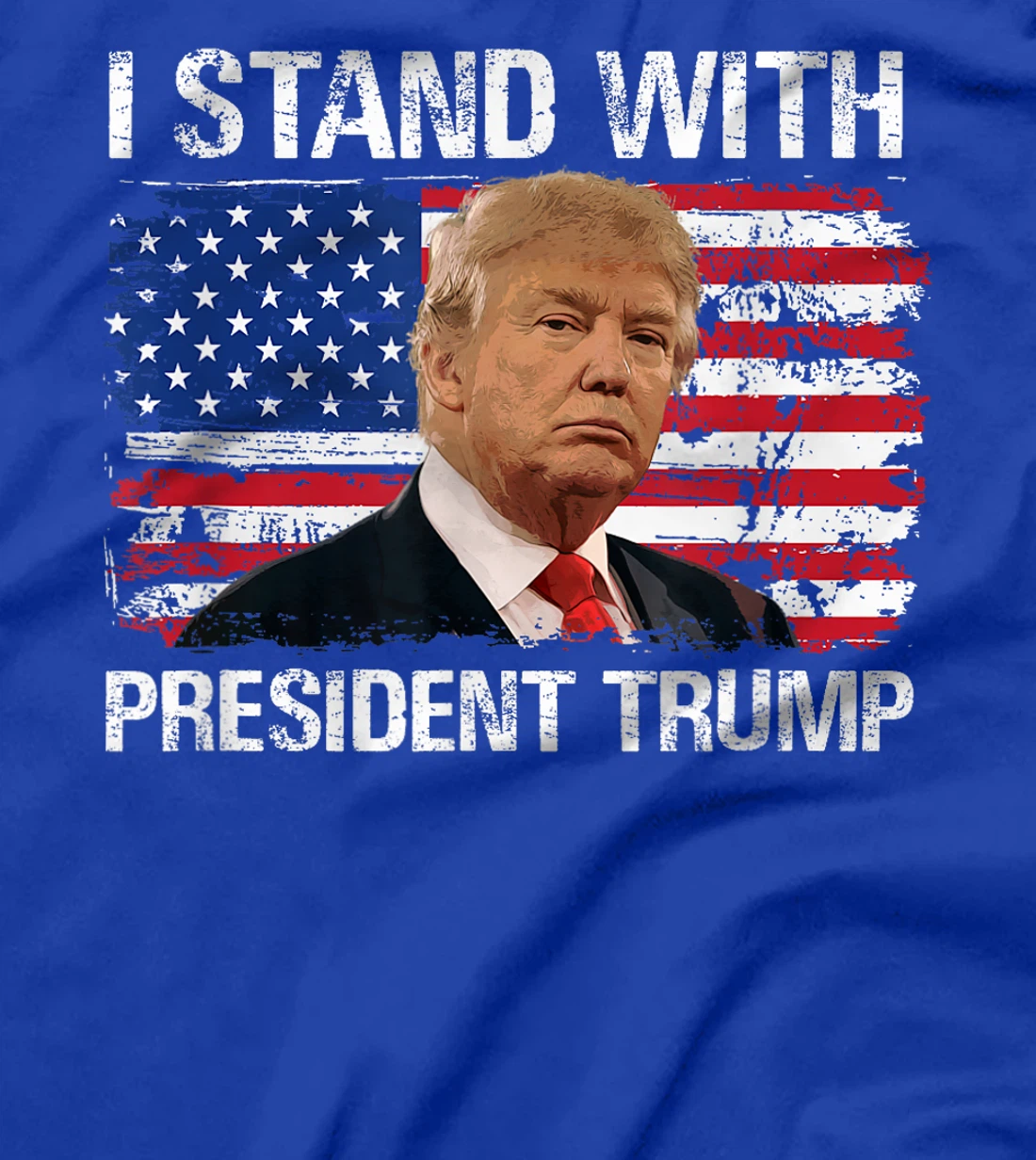 I Stand President Trump American Flag Trump 2024 Men Women T-Shirt