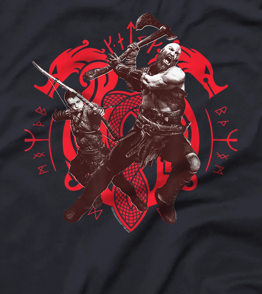 God of War Kratos and Atreus Norse T-shirt T-Shirt