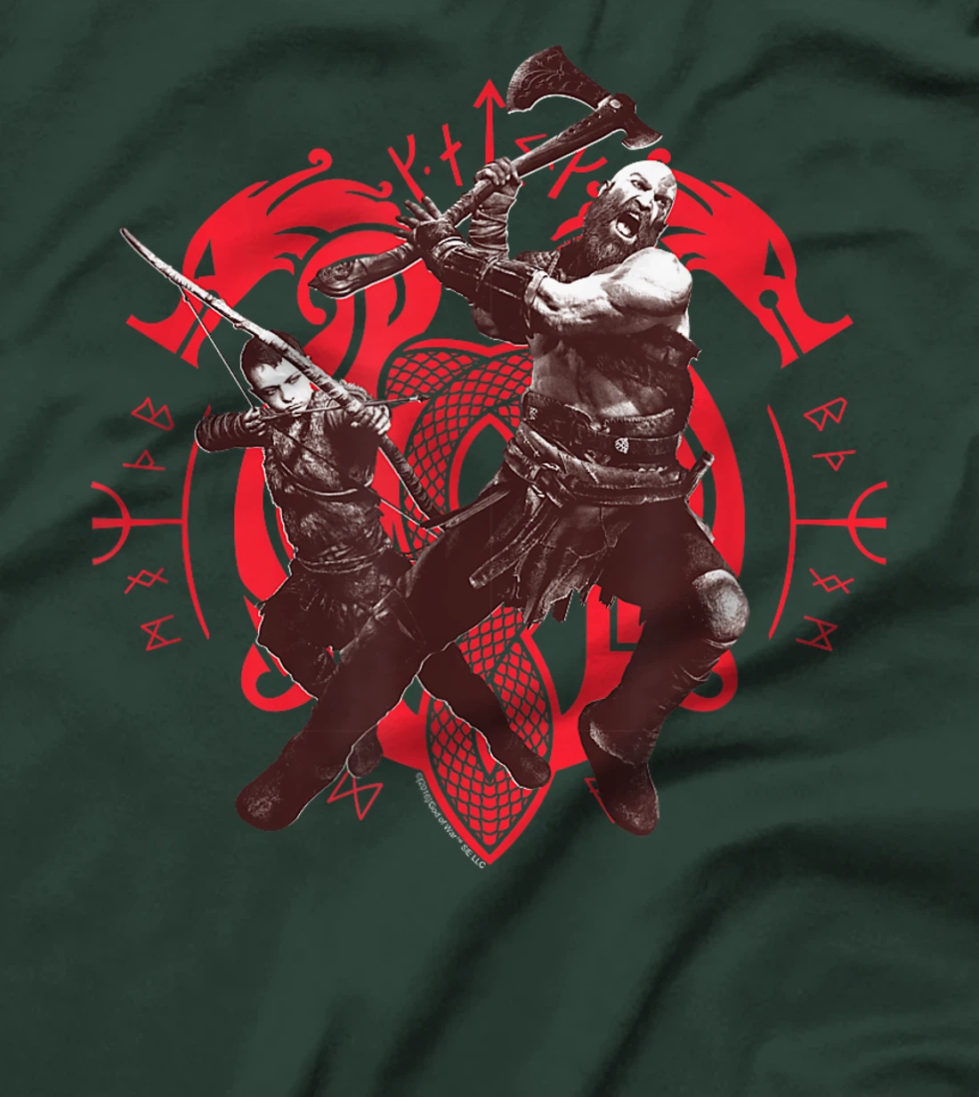 God of War Kratos and Atreus Norse T-shirt T-Shirt