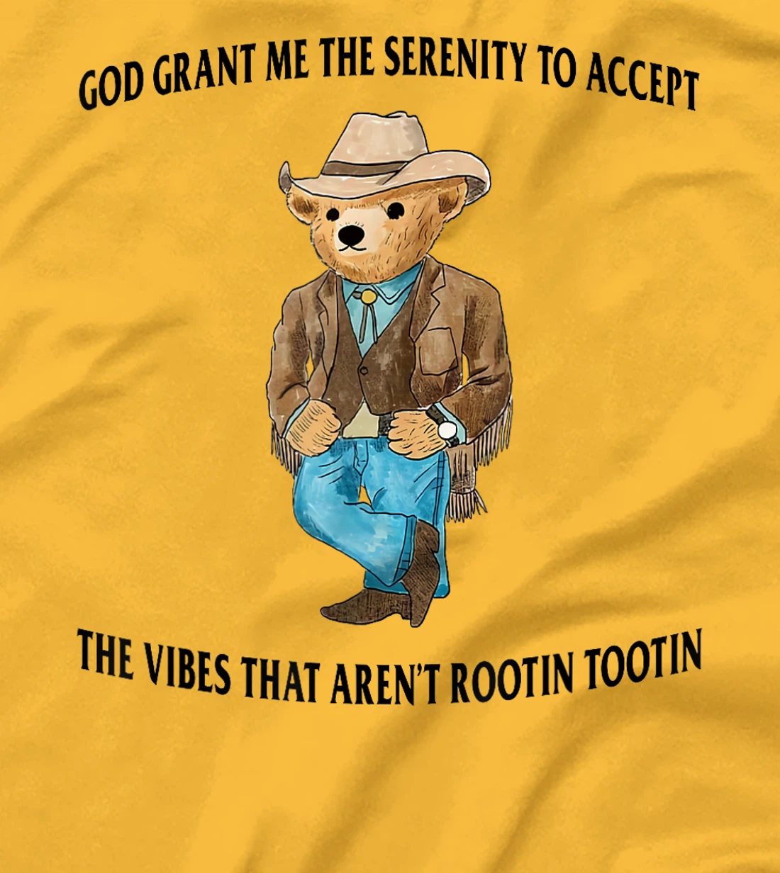 God Grant Me the Serenity to Accept the Vibes Funny Bear T-Shirt
