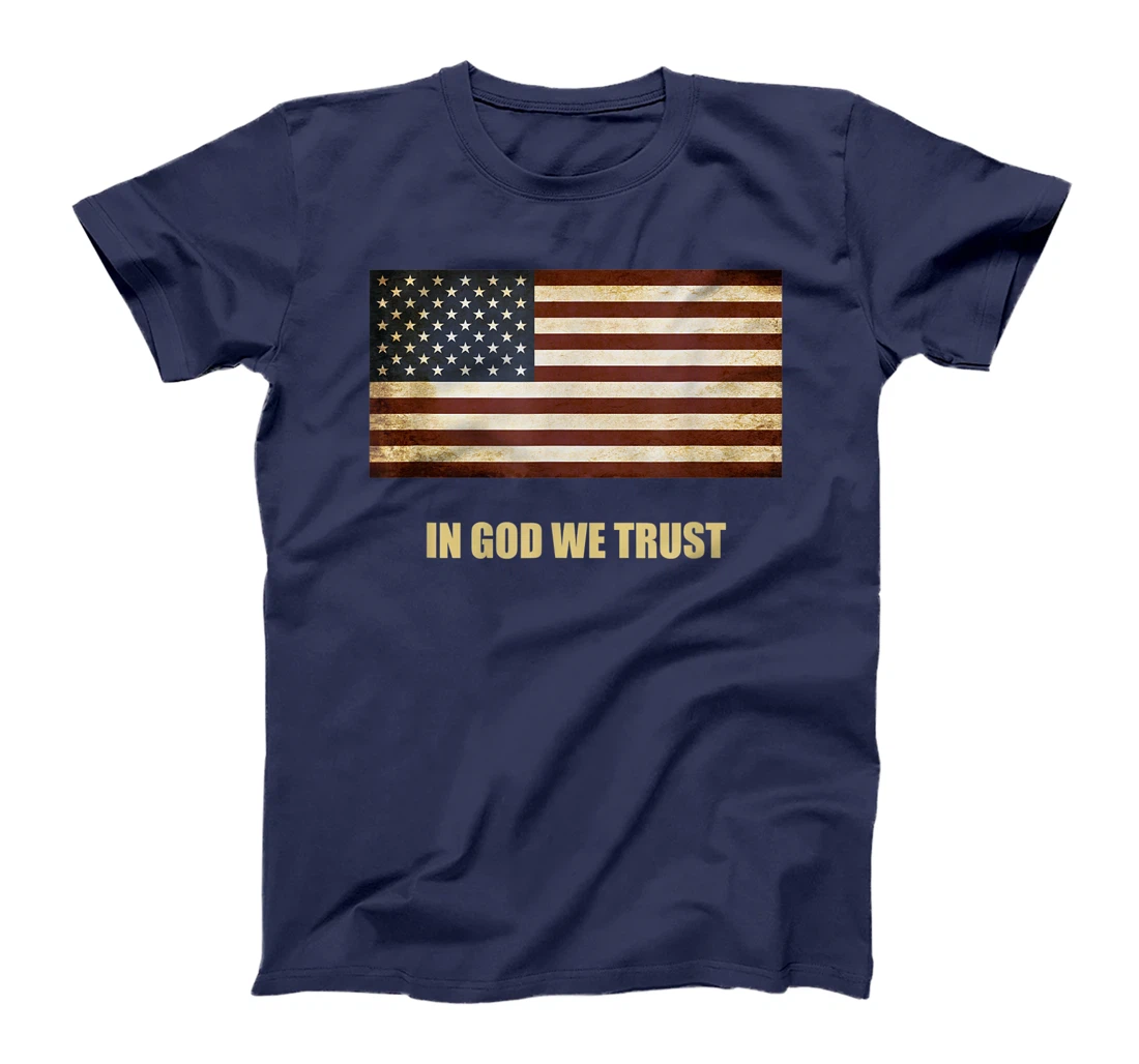 In God We Trust Patriotic T-Shirt American Flag 4th of July