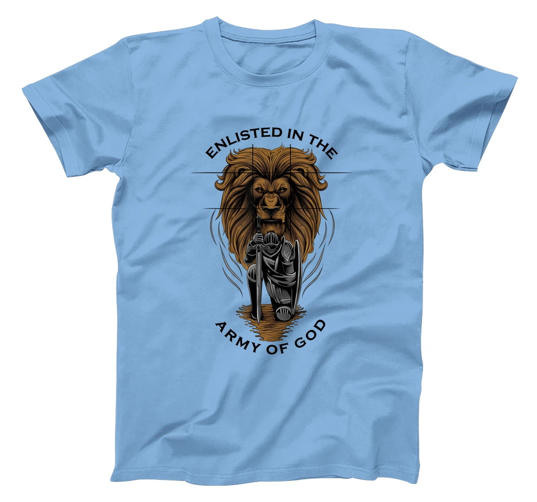 Gods Army Christian Faith Lion Warrior Religious Gifts Men T-Shirt