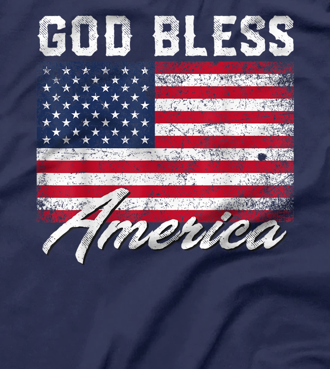 God Bless America USA Flag 4th of July Patriotic T-Shirt