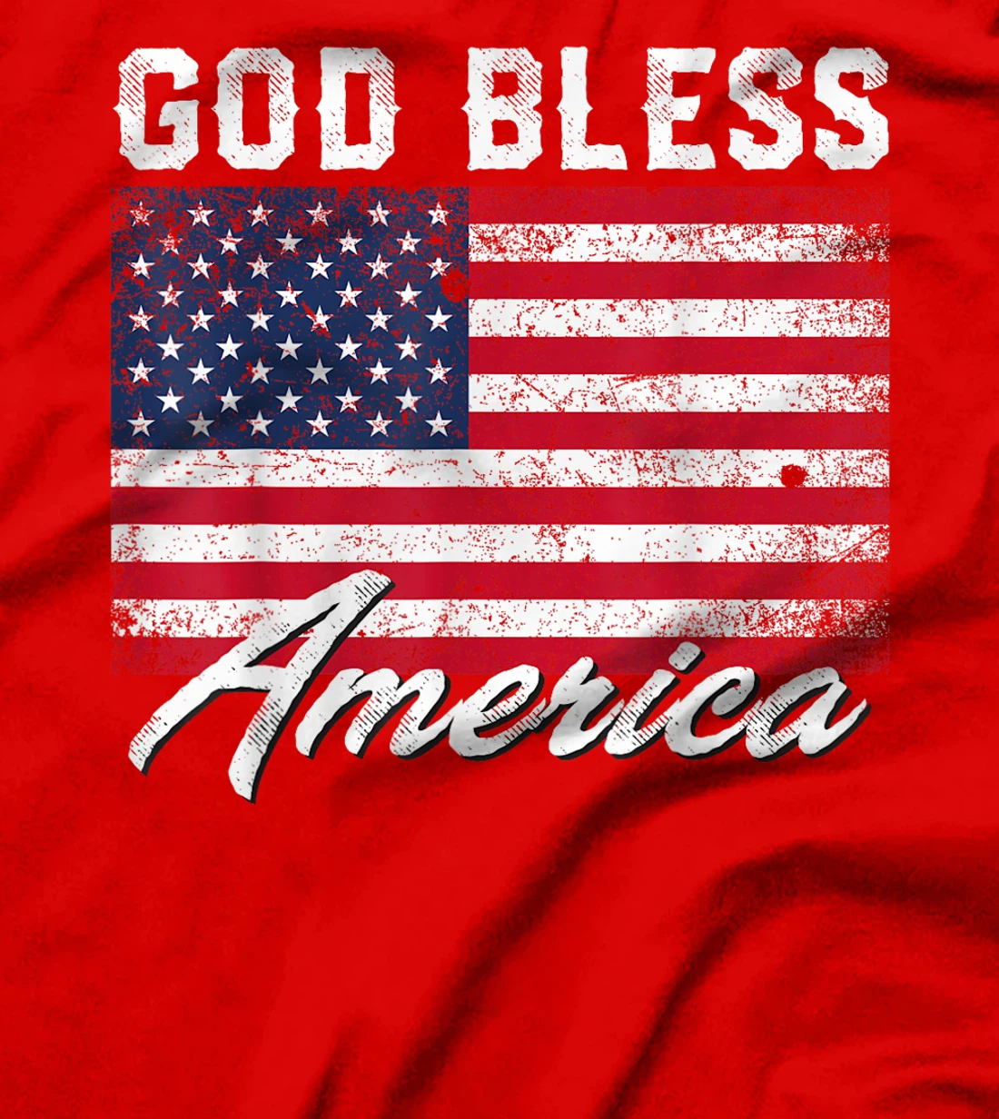 God Bless America USA Flag 4th of July Patriotic T-Shirt