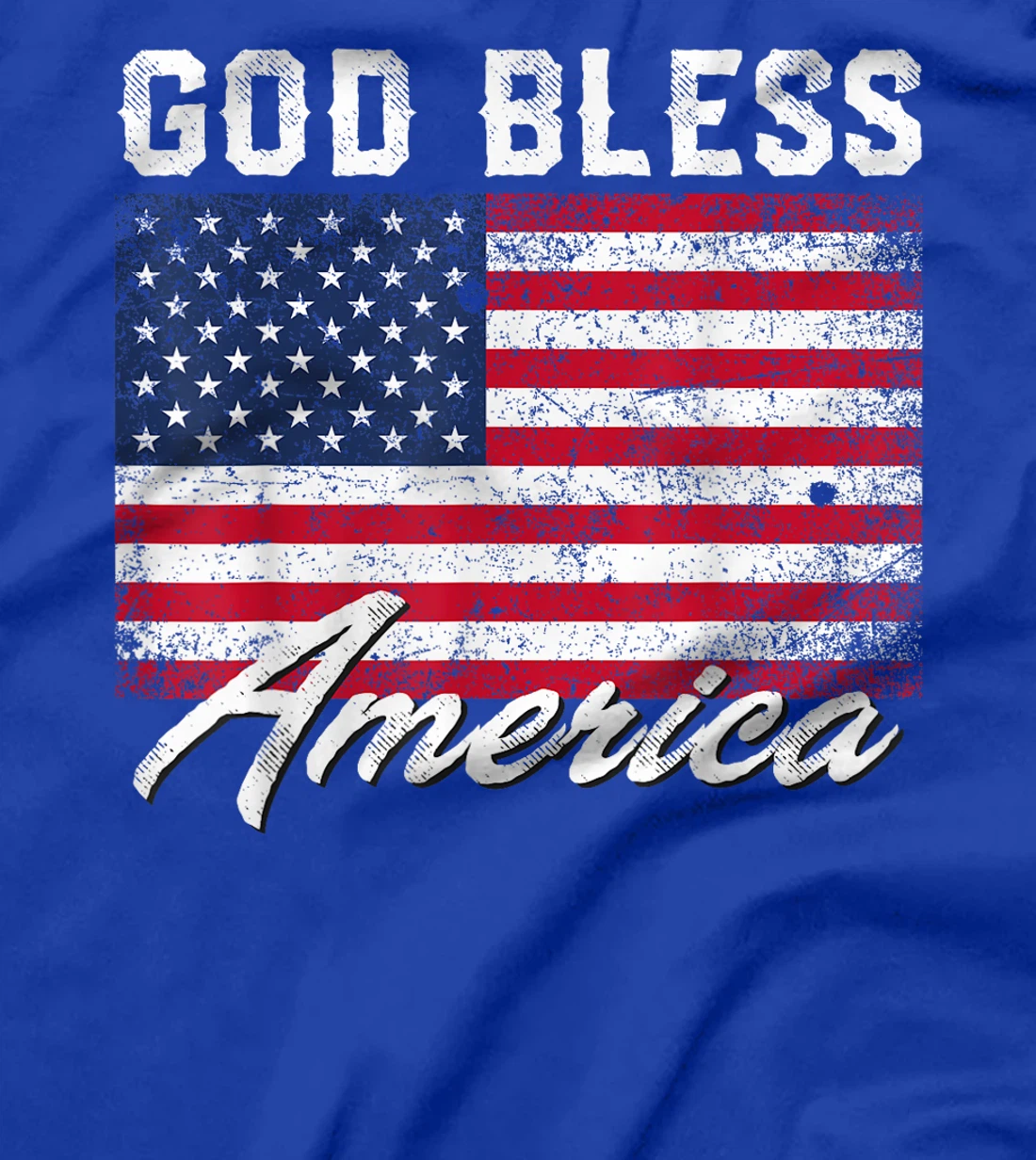 God Bless America USA Flag 4th of July Patriotic T-Shirt