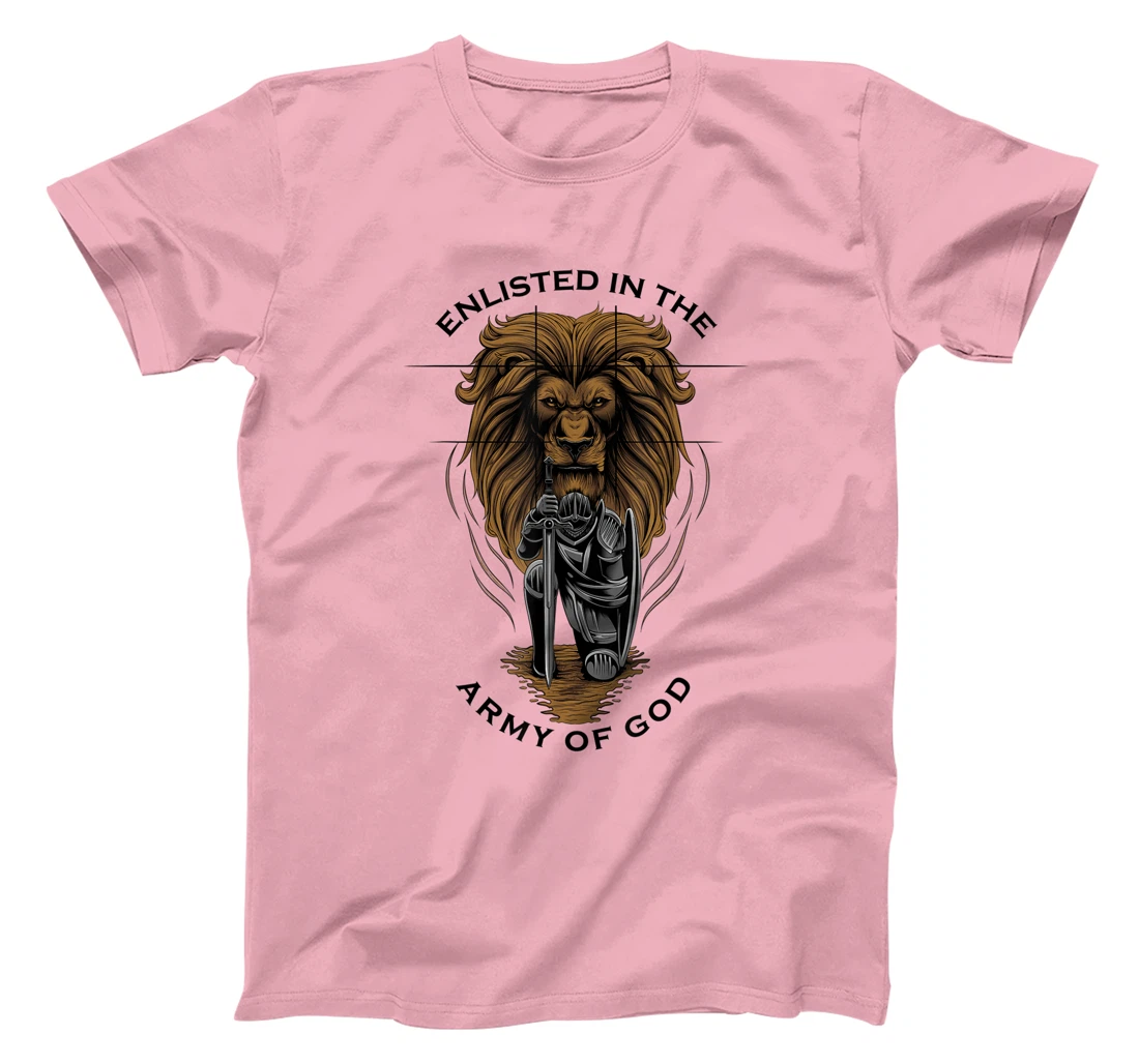 Gods Army Christian Faith Lion Warrior Religious Gifts Men T-Shirt