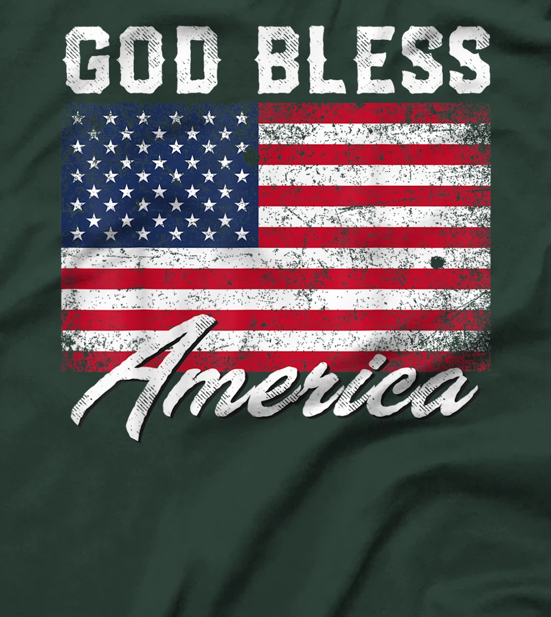 God Bless America USA Flag 4th of July Patriotic T-Shirt