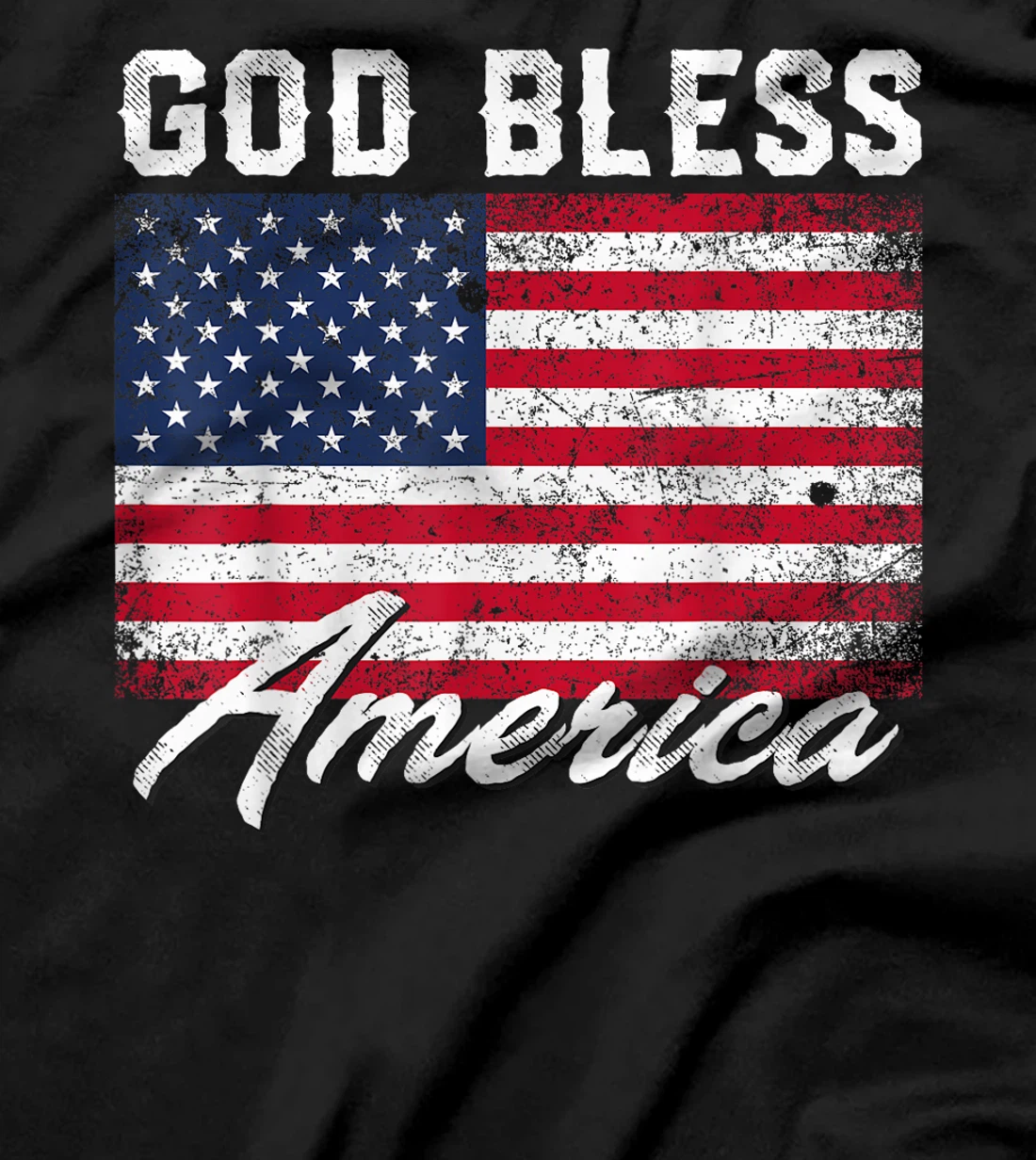 God Bless America USA Flag 4th of July Patriotic T-Shirt