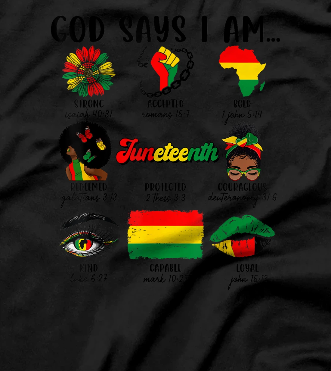 Juneteenth Shirt God Says I Am Free-ish African American T-Shirt